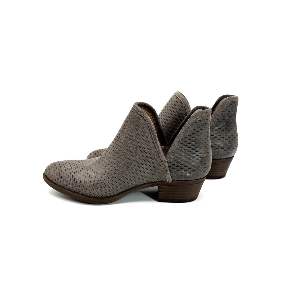 Lucky‎ Brand Women's Baley Bootie Ankle Boot Cowboy Slip-On Size 8 Gray NIB
